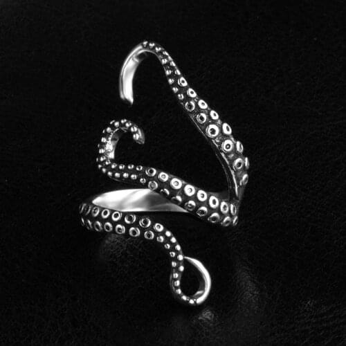 Modern Ocean Animal Octopus Style Chunky Rings For Women Men Finger Ring Jewelry Fashion Party Jewelry