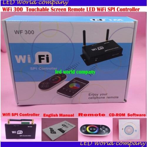Best price 1 pcs WiFi 300 LPD6803 WS2811 WS2801 5050SMD LED Strip RGB Controller Touchable Screen Remote LED WiFi SPI Controller