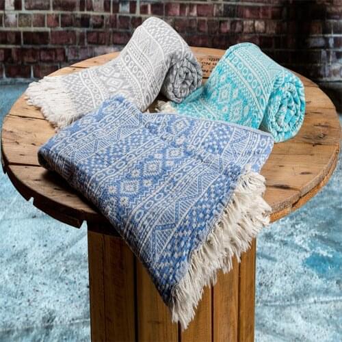 Turkish Beach Bath Towel Peshtemal-Luxury Prewashed Cotton Blanket Vintage 100*180 CM Quick Dry Suitable for Backpacking,Camping