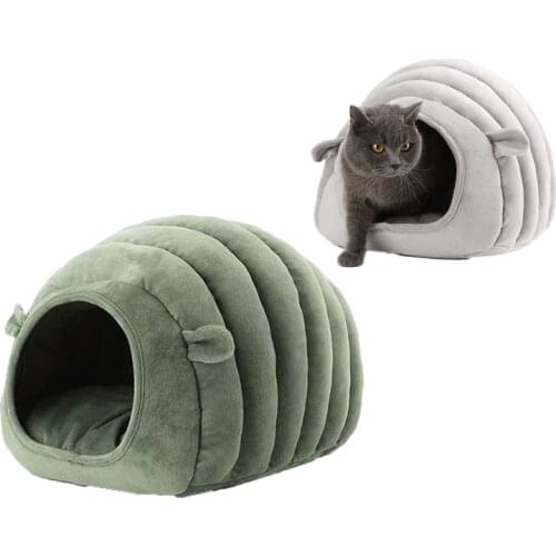 Comfortable PP Cotton Cat House Cartton Shape Goods for Cats House Windproof Cat House for Pets Accessories Kitten Beds 10E