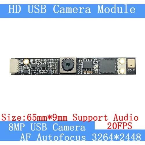 800W USB Webcam SONY IMX179 4K AF Autofocus HD face recognition 20FPS UVC USB camera module support audio