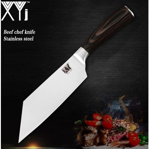 XYj Kitchen Knife 7Cr17 Stainless Steel Chef Knives Super Sharp Blade Kirisuke High Carbon Cleaver Cutter Cooking Tools Japan