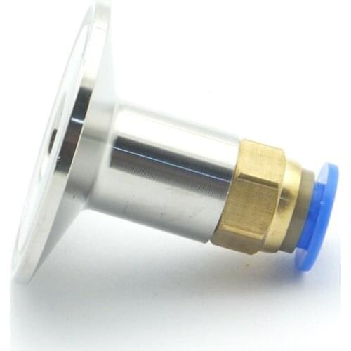 10mm Hose Tube Push In Fitting x 64mm Ferrule OD 304 Stainless Steel Sanitary Connector Pipe Fitting Fit 2" Tri Clamp