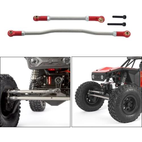 2Pcs Metal Steering Pull Rod for 1/10 RC Crawler Car Axial Capra 1.9 Unlimited Trail Buggy RTR and Kit Upgrade Parts