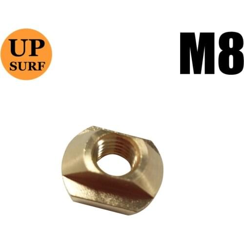 4 PCS New Hot M8 / M6 Hydrofoil Mounting Brass T-Nuts For Water Sports Surfing All Hydrofoil Tracks Surfing Outdoor Accessories