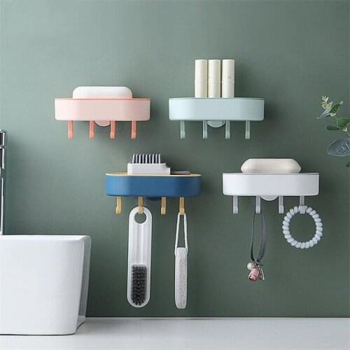 Double Layer Soap Box Draining Shelves Hanging Bathroom Room Soap Shower Soap Holder Dish Storage Plate Tray Soap Box Jewelry