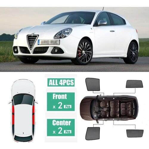 Side Windows Magnetic Sun Shade UV Protection Ray Blocking Mesh Visor Fit For Alfa Romeo Giulietta