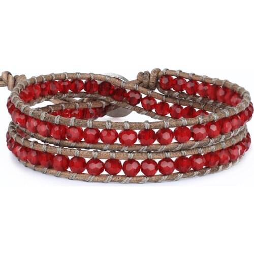 Kelitch New 2021 Red Crystal Bracelets Beaded Boho For Women Accessories Lgbt Vintage Jewelry Seeds Bracelet Friends