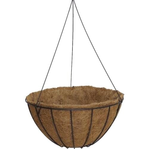 14inch PVC Plant Metal coconut palm hanging basket
