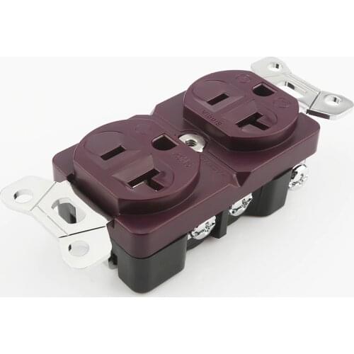 Viborg VM02R 100% Pure Red Copper US Receptacle Rhodium Plated High Grade HIFI AC Power US Socket Receptacle