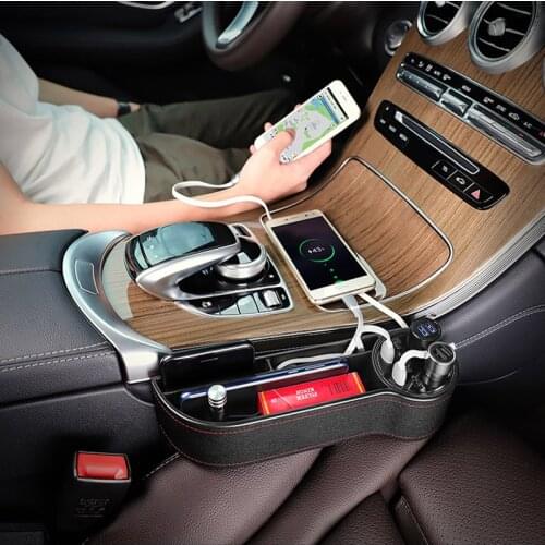 Car Seat Storage Box Bag Organizer Crevice Stowing Car Charger for DAIHATSU terios sirion yrv charade feroza mira rocky