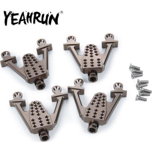 1Set Aluminum Rear & Front Suspension Link Shock Mount Set Lift Shocks for Axial SCX10 1/10 RC Crawler Car