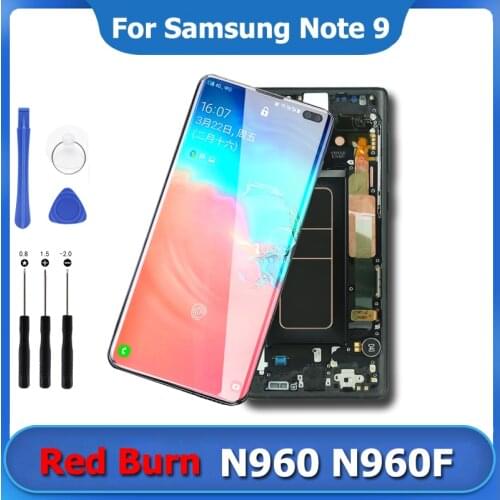 N960 AMOLED 6.4'' LCD With Frame for SAMSUNG GALAXY Note 9 LCD Touch Screen Digitizer N960D N960F Display Screen Assembly