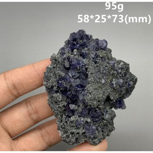 100% Natural Polyhedral Tanzanite blue Purple fluorite cluster mineral specimens Gem level Stones and crystals