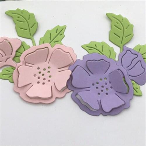 3pc spring flower leaf Metal Cutting Dies Stencils For Card Making Decorative Embossing Suit Paper Cards Stamp DIY
