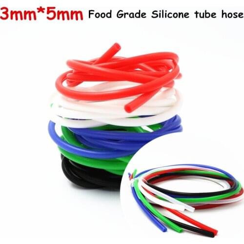 3x5mm New arrival High and low temperature resistance tasteless non-toxic Transparent Food Grade Silicone Hose Tube Pipe 1M
