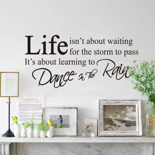 Free Shipping Fashion Quotes Decals Removabler Life isn\t about waiting Vinyl Home Decorations Wall Stickers BE-6