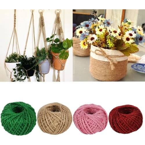 30m/roll Jute Twine Cord Natural Jute String rope Gift Packing String Decor DIY Home craft Rustic Wedding Christmas Party Supply