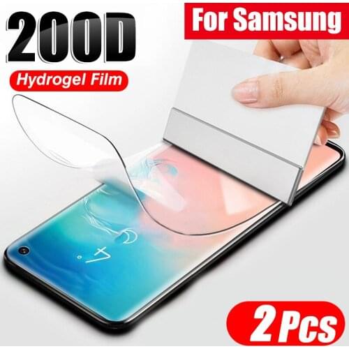 2Pcs 200D Hydrogel Film For Samsung Galaxy S20 S10 S9 S8 Plus Note 10 20 Ultra Screen Protector For Samsung S20 Ultra S10 Film