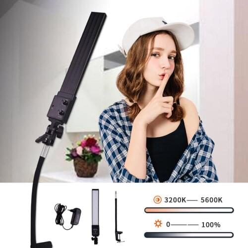 GSKAIWEN Brightness Color Temperature Adjustable with Desktop Soft Tube Clamp Yutube Live Beauty Makeup Selfie Photography Light