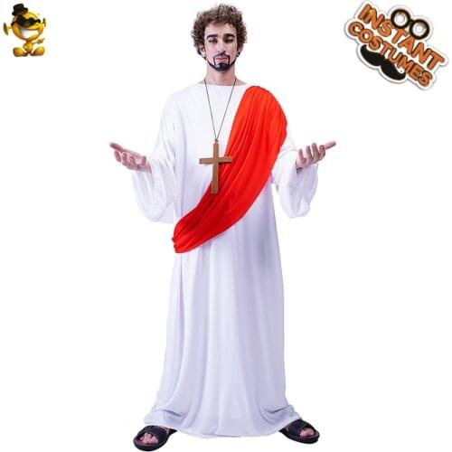Adult Halloween Cosplay Arab Outfit Christmas Men Suit with White Robe Purim Family Party Costume for Stage Performance Clothing