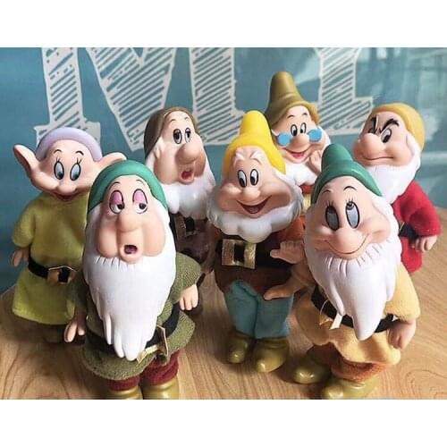 7pcs Disney Princess Doll Snow White and the Seven Dwarfs Action Figure Toys Dolls 15cm Toys for Kids Birthday Gift