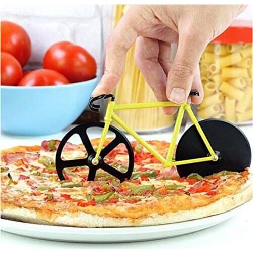 Bicycle Pizza Cutter Stainless Steel Creative Pizza Cutter Cross-border Pizza Roller Cutter Double Wheel Baking Tools