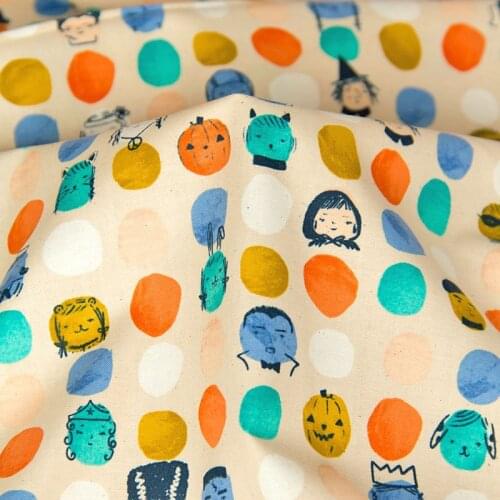 Half-Meter Cotton Fabric Patchwork Quilting Fabric Monsters Dress Up