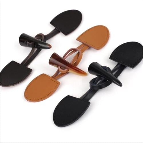 Horn Toggle Closure Clasp Closure Buttons Clothing Garment Ornaments Fasteners Jacket Duffle Sewing DIY Apparel Crafts 20pcs