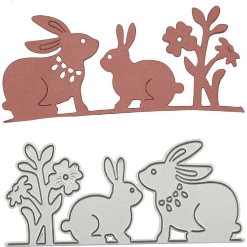 Rabbit Shape Embossing Template Card Edge Cut Stencil Scrapbook Album Decoration Paper Craft Rabbit Die Cut