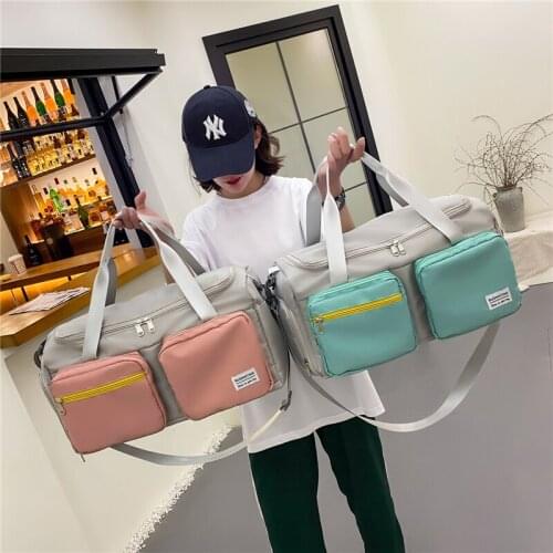Gym Bags For Women With Shoe Compartment Sport Gym Bag With Wet Pocket New Femal Yoga Duffel Bags Outdoor Travel Luggage Bags 56