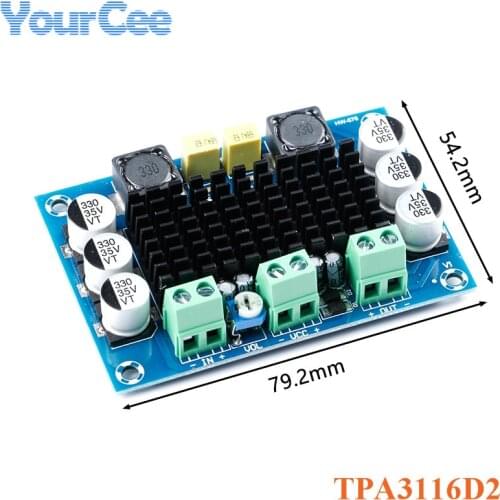 TPA3116 TPA3116D2 100W Mono Channel Digital Power Audio Amplifier Board Module DC 12V-26V Large Capacity Board