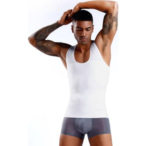 Mens Slimming Body Shapewear Corset Vest Shirt Waist Cincher Men Bodysuit Compression Abdomen sports Underwear