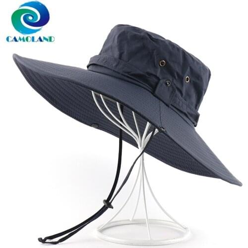 CAMOLAND Waterproof Bucket Hats For Women Men Long Wide Brim Panama Beach Hat Summer UPF 50+ Sun Hat Outdoor Fishing Hiking Hats