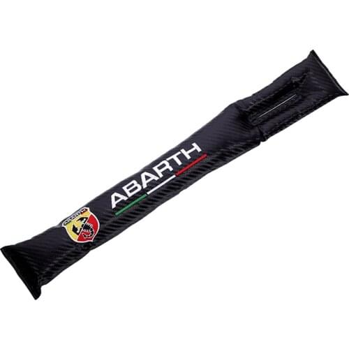 Embroidery for ABARTH emblem Carbon fiber style Car Seat crevice soft filling for Fiat Alfa Romeo ferrari lamborghi accessories