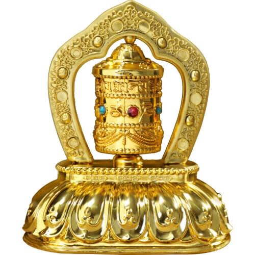 Auspicious Tibetan Goods Gold-Plated Car Solar Six-Character Mantra of the Prayer Wheel Ornaments