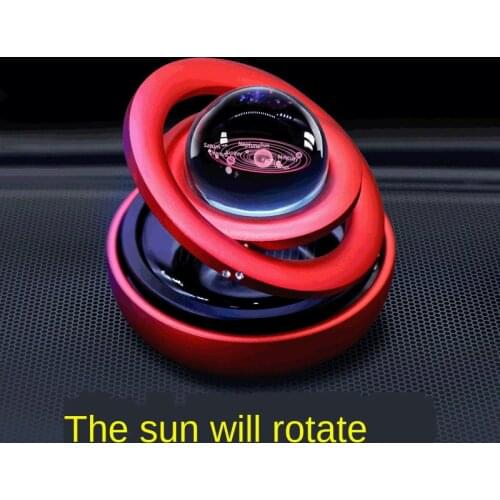 Star Ball Auto Jewelry Metal Double Ring Suspension Car Perfume Creative Solar Rotating Aromatherapy Mens Ornaments