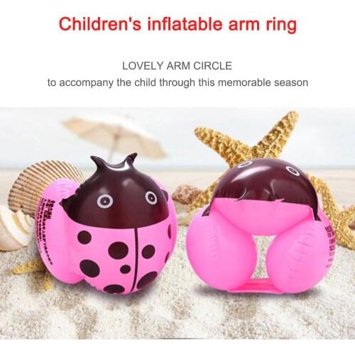 1 Pair Beetle Safety Swimming Arm Ring Beach Toy Kids Aid Flotation Cute Children Water Games Training