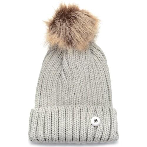 10pcs/lot Wholesale 4 Colors Winter Snap knitted hat Fits 18mm GingerSnaps Jewelry NN-701*10