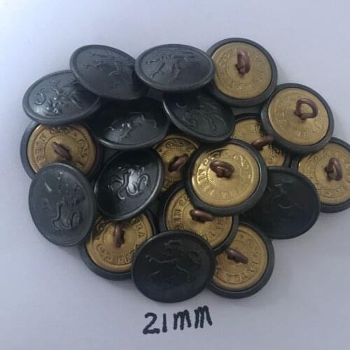 12 PCS WWII WW2 GERMAN MILITARY UNIFORM TUNIC FELDBLUSE THE LION BUTTON BUTTONS 21MM