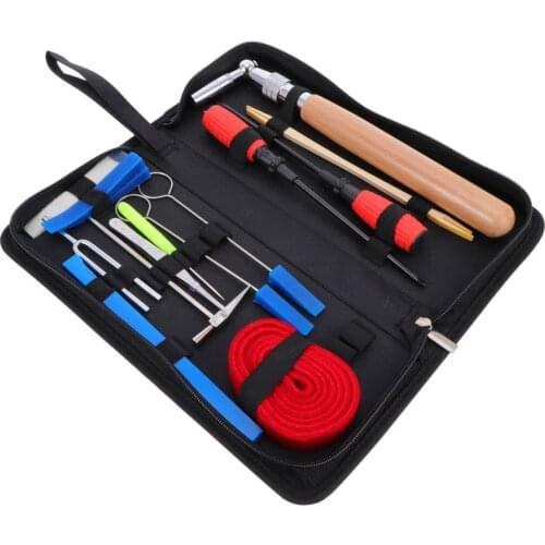 16pcs Piano Tuning Tools Set Tuning Fork Mute Hammer Tuning Accessories