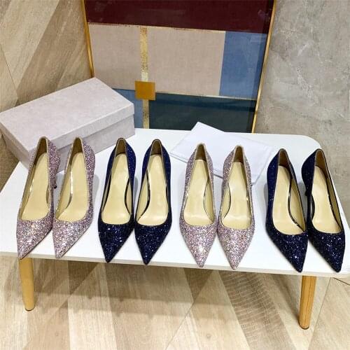 2021 New Large Size Womens High Heels 33-42 Genuine Leather Pumps Luxury Brand Shoes Hot Sell Ladies Wedding High Heels