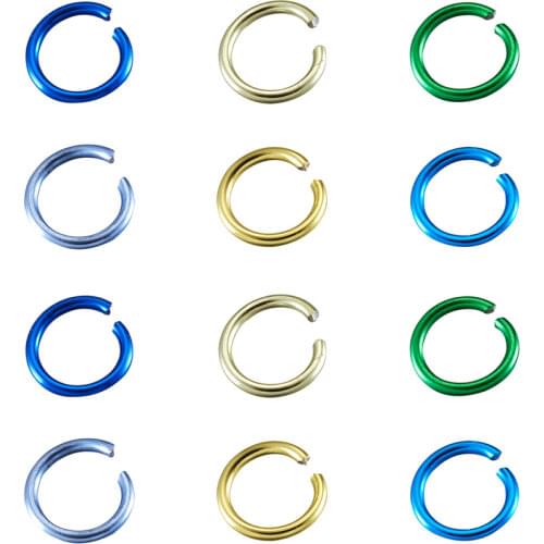 Mixed Color Aluminum Wire Single Loops Split Ring Open Jump Rings For Jewelry Finding DIY Necklace Bracelet 6x0.8mm 1080pcs/box