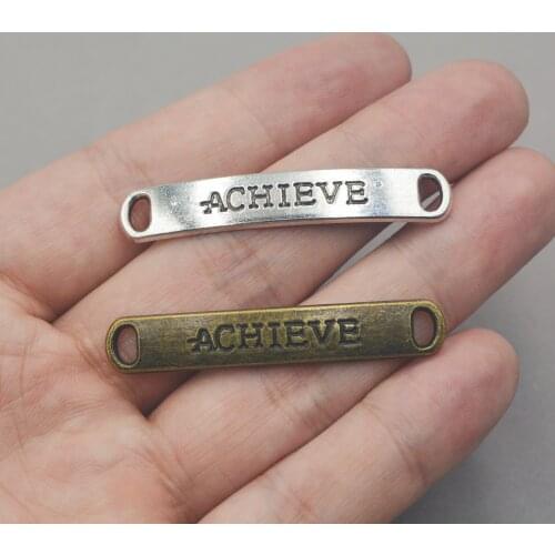 8pcs wholesale charms Connector Link Charms Plate tag Pendant 49*8mm