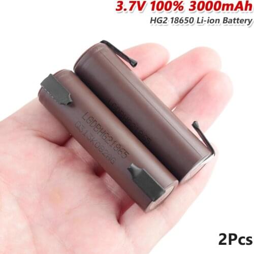 Hot Hot HG2 18650 3000mAh battery 18650HG2 3.7V discharge 20A dedicated For hg2 batteries For LED Flashlight Torch + DIY Nickel