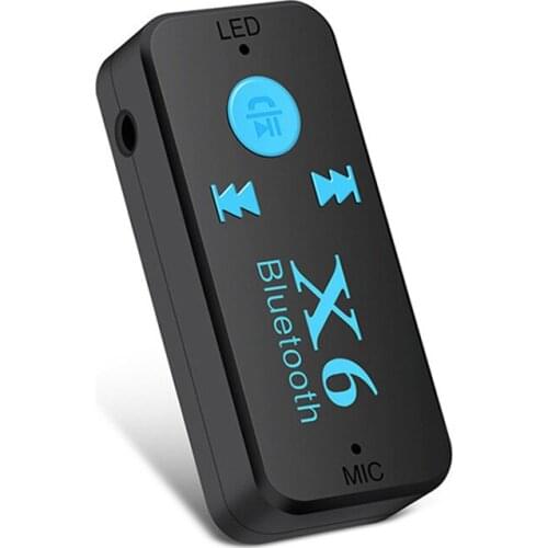 X6 Bluetooth 4.2 Wireless Adapter Receiver Transmitter AUX Audio Hands-free Car Kits TF Card Mp3 Music for Car