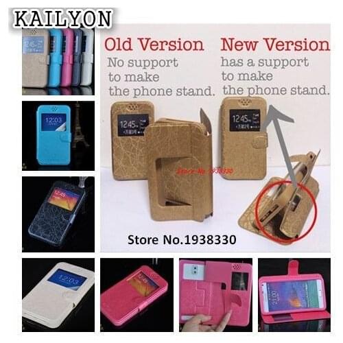 KAILYON Fasion PU Leather Flip for ViewSonic V500 case High Quality Luxury Case view window Cover in stock F1