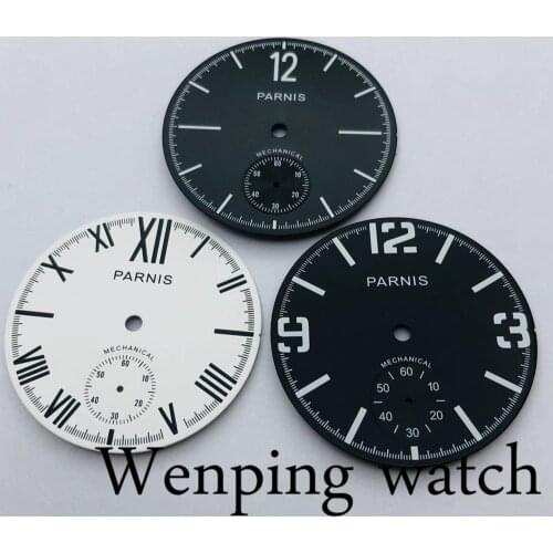 Parnis 38.9mm watch dial luminous mark fit ETA 6498 Seagull ST3620 hand winding movement