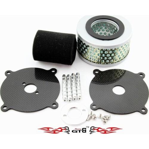 GTB racing CNC machined Alloy air filter Carbon fiber for losi 5ive t ,Rovan LT ,KM X2