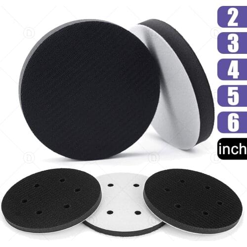 8 Hole Soft Sponge Interface Pad For Sanding Pads And Hook&Loop Flocking Cushion Polishing Buffering Pad Self-adhesive Disc